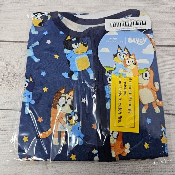 NEW!! Little Sleepies Bluey Dance Mode Zippy Size 2T - Picture 1 of 3